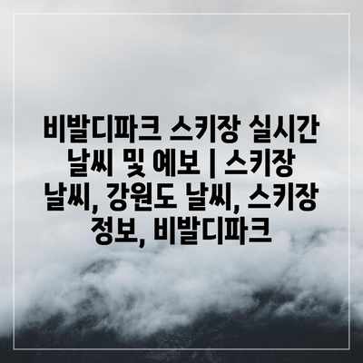 비발디파크 스키장 실시간 날씨 및 예보 | 스키장 날씨, 강원도 날씨, 스키장 정보, 비발디파크