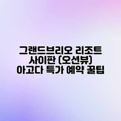 그랜드브리오 리조트 사이판 (오션뷰) 아고다 특가 예약 꿀팁 그랜드브리오 리조트 사이판 (오션뷰) 아고다 특가 예약 꿀팁