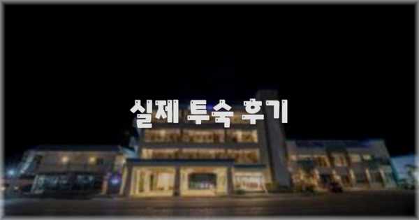 💬 실제 투숙 후기