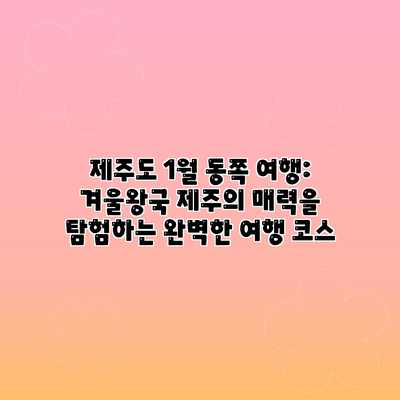 제주도 1월 동쪽 여행: 겨울왕국 제주의 매력을 탐험하는 완벽한 여행 코스 제주도 1월 동쪽 여행: 겨울왕국 제주의 매력을 탐험하는 완벽한 여행 코스