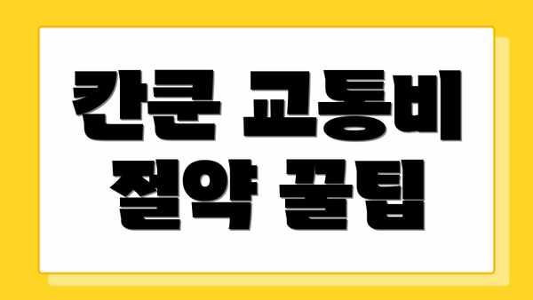 칸쿤 교통비 절약 꿀팁