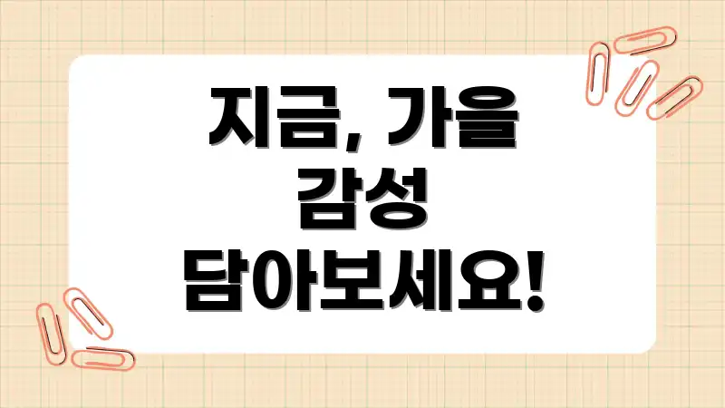 지금, 가을 감성 담아보세요!